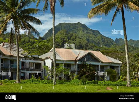 Abandoned Sheraton Hotel Rarotonga Cook Islands South Pacific Stock