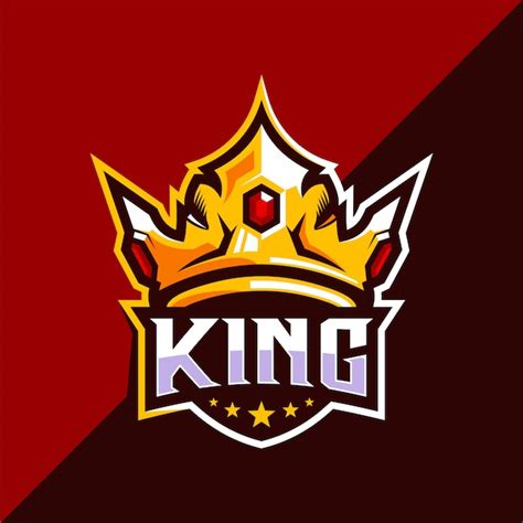 Premium Vector King Crown Esport Logo Design