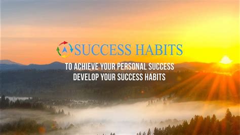 SUCCESS HABITS - Invest in Yourself by Developing Your SUCCESS HABITS ...