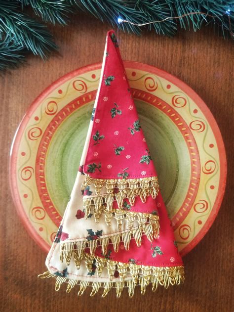 Christmas Tree Napkin Pdf Sewing Tutorial And Pattern Holiday Etsy