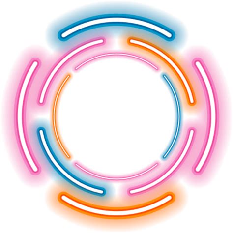 Download Neon Round Circle Rounds Yuvarlak Frame Frames Border Circle