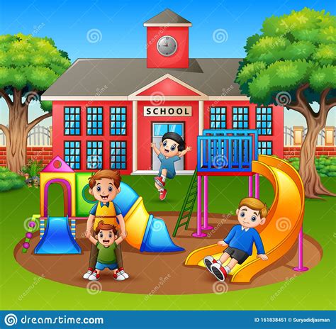 Primary School Playground Building Stock Illustrations 177 Primary