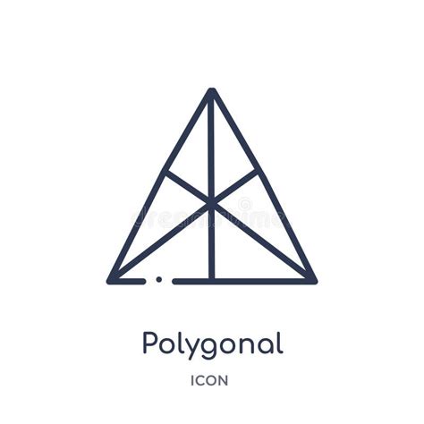 Linear Polygonal Pyramid Of Triangles Icon From Geometry Outline
