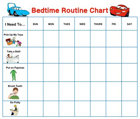9 Best Kids Bedtime Routine Chart Printable