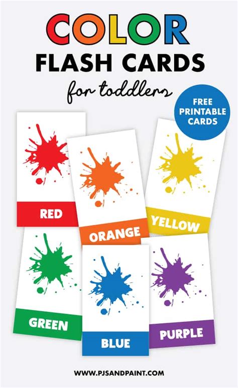 Color Flash Cards Printable Free Free Printable Templates