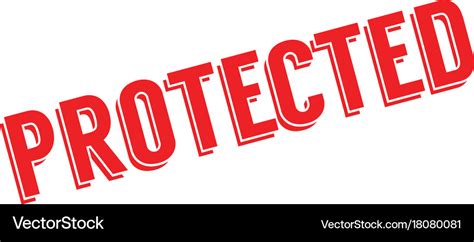 Protected Rubber Stamp Royalty Free Vector Image