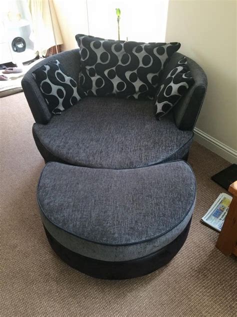 Target / furniture / round chair (2121). Double Sofa Bed And Large Round Swivel Cuddle Chair And ...