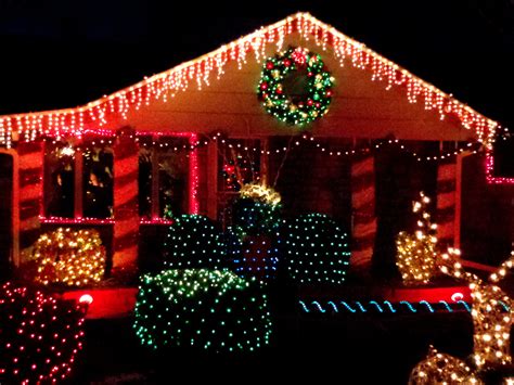 Christmas Lights Decorating House Picture Free Photograph Photos