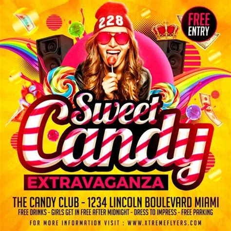Candy Party Flyer Template Xtremeflyers