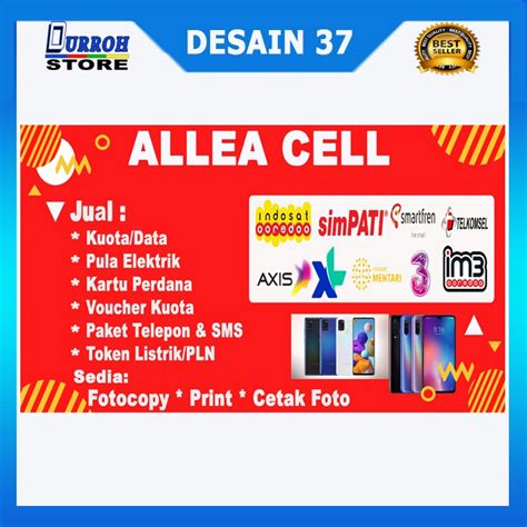 Jual Spanduk Banner Konter Cell Celluler Desain 37 Indonesiashopee