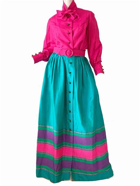 vintage-60s-thai-silk-dress-design-thai-brocade-pastel-party-etsy