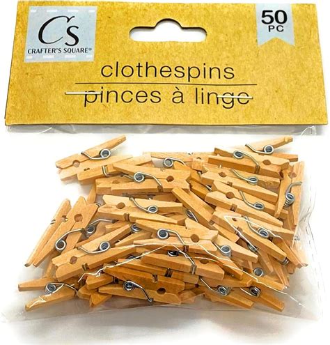 Crafters Square Mini Wood Clothespins 50 Pc