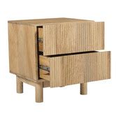 Temple Webster Natural Anika Mango Wood Bedside Table