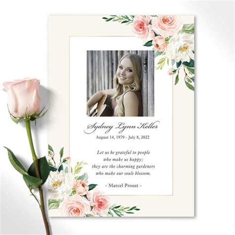 Personalized Funeral Tribute Cards For A Life Celebration Keepsake