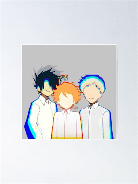 Abstract Minimalist Promised Neverland Trio Poster By Prince Of Pluto