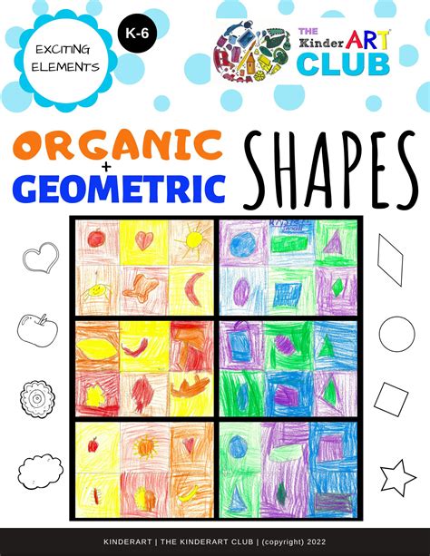 Lesson Organic And Geometric Shapes The Kinderart Club
