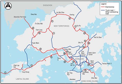 Hong Kong Island Transportation Map Transport Informations Lane