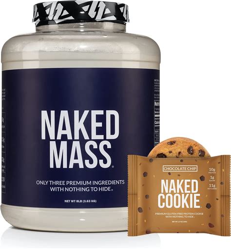 Amazon Com Weight Gainer High Protein Bundle Lb Unflavored Naked Mass And Chocolate Chip