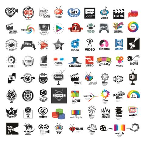 Welcome to the movie studios page. Video with movie logos creative design vector free download
