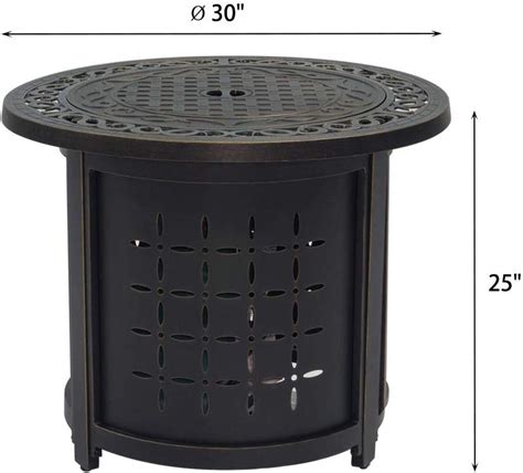 I have been using this fire pit since the spring and. Stanbroil 30" Round Cast Aluminum Outdoor Propane Gas Fire ...