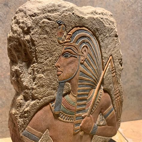 tutankhamun egyptian sculpture art king tut tutankhamen relief