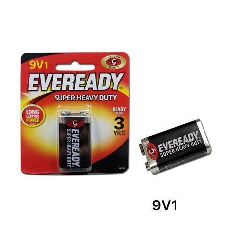 Eveready Super Heavy Duty 9v Carbon Zinc Batteries