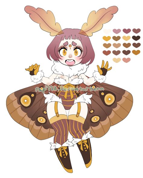 Moth Girl Adoptable Auction Closed By Rap1993 Magical Creatures