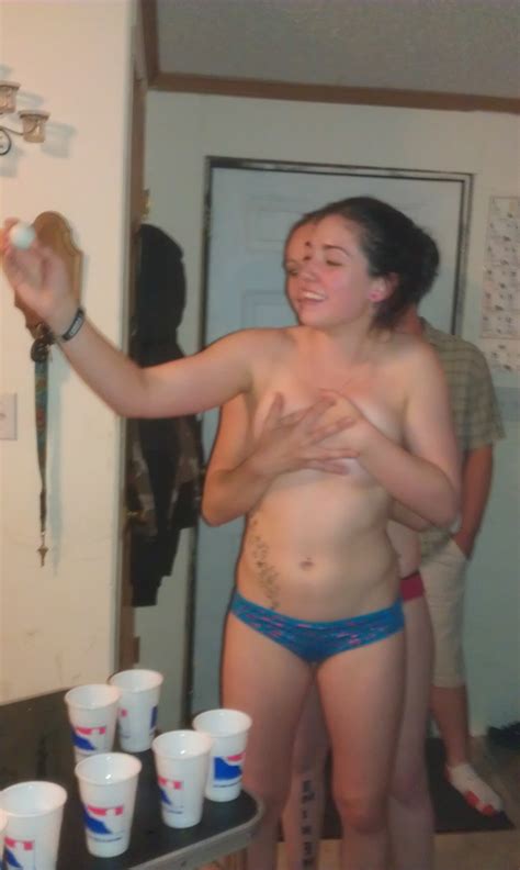 Feeling Her Boobs During A Game Of Beer Pong Porn Photo