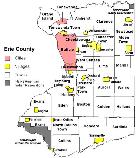 Erie County New York Map