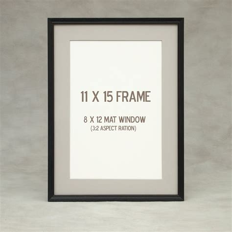 11x14 11x15 Thin Black Picture Frame Peruvian Walnut Exotic