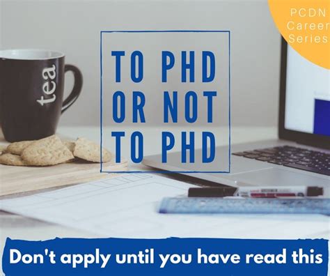 To Phd Or Not To Phd As Part Of Pcdns Career Series Im By Craig