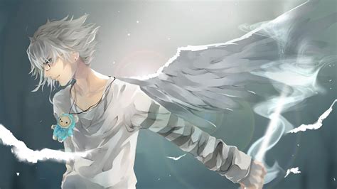 Обои аниме ангел небо мальчик вымышленный персонаж Full Hd Hdtv