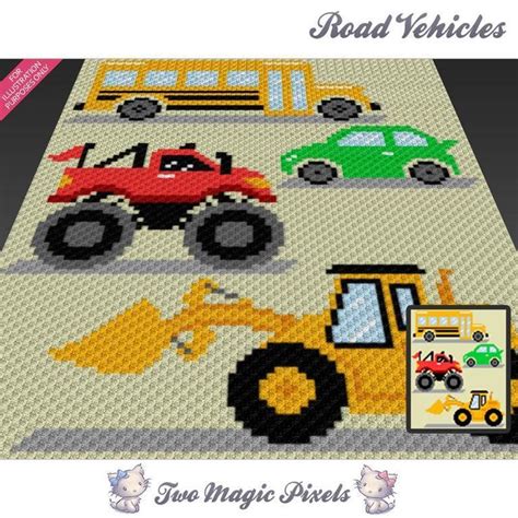 Road Vehicles C2c Crochet Graph Craftsy Graph Crochet Crochet