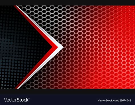 Geometric Dark Red Mesh Background With The Arrow Vector Image