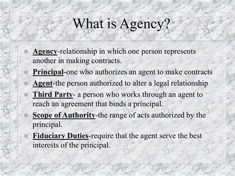 What Is Agency