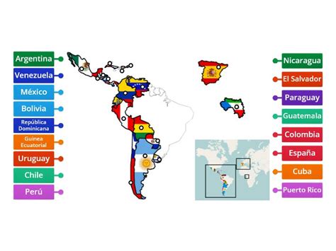 Los Pa Ses Hispanohablantes Labelled Diagram