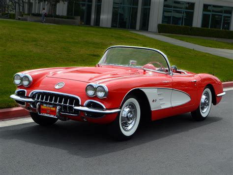 Featured Corvette 1958 Signet Red Corvette Convertible Classic Car