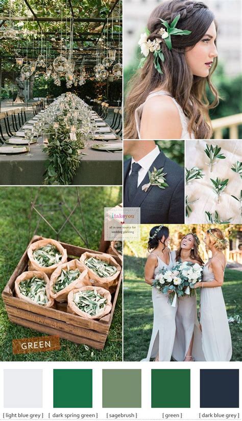 Green wedding theme ideas  Different shades of green wedding  | Green
