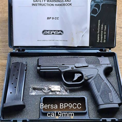 Bersa Pistol Bp9cc Cal 9mm Blued 8rds Complete And In Good