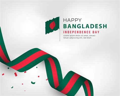 Happy Bangladesh Independence Day March 26th Celebration Vector Design