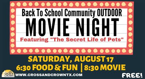 Outdoor Movie Night Crosspoint Church Georgetown Txcrosspoint