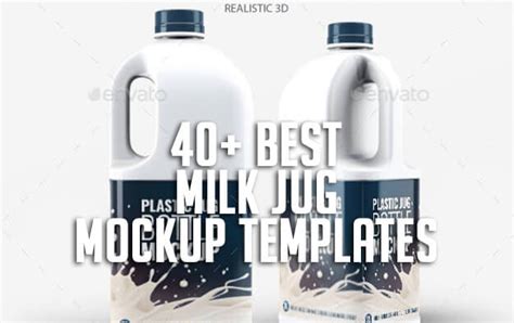 40 Best Milk Jug Mockup Templates Graphic Design Resources