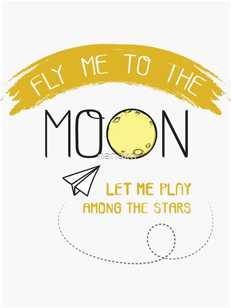 Fly Me To The Moon Sticker For Sale By Nanako Redbubble