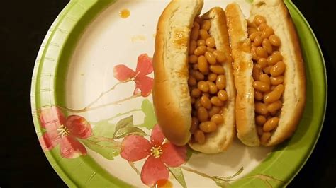The vegetable slowed down the gobbling up of his food, added volume without many calories to help him feel full, and easily fit into my budget. Canned Pork & Beans in Hotdog Bun - YouTube