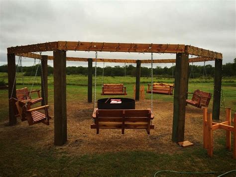 Swings Around Fire Pit Plans Swing Set Fire Pit They Use At Night For