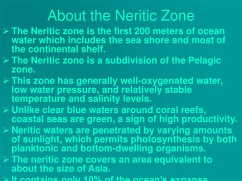 Ppt The Neritic Zone Powerpoint Presentation Id1468068