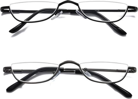 Buy Viseng 2 Pairs Half Frame Reading Glasses For Women Men Slim Half