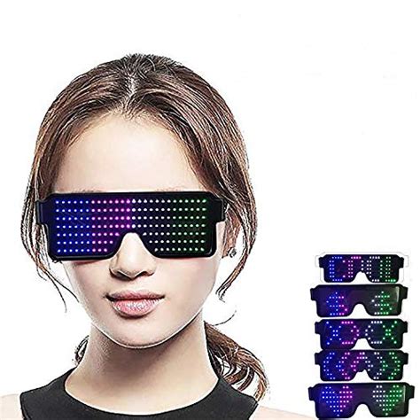 dynamic led glowing glasses party favor usb rechargeable led light up eyeglasses with flashing