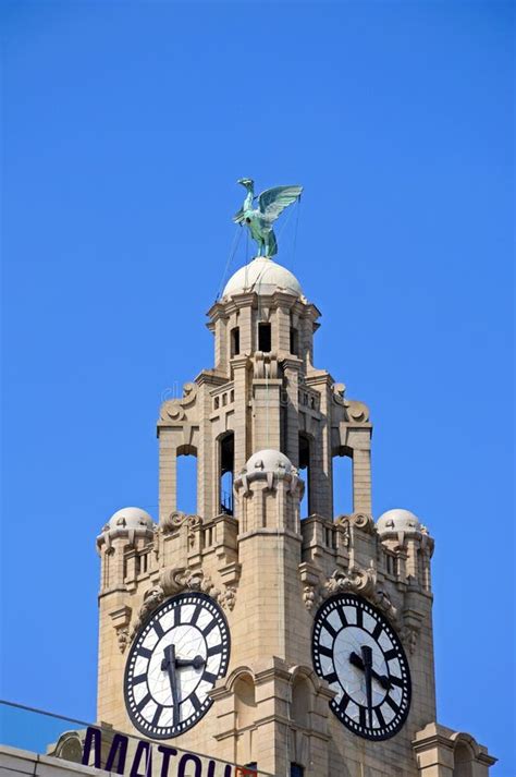 Royal Liver Building Clock Tower Liverpool Editorial Photography