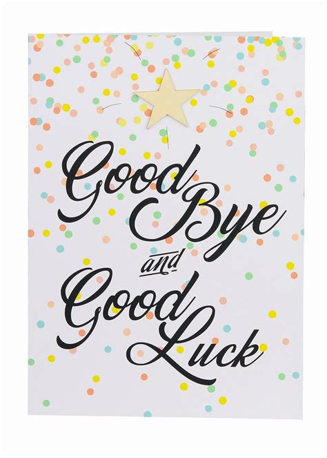 Downloadable Free Printable Good Luck Card Template
